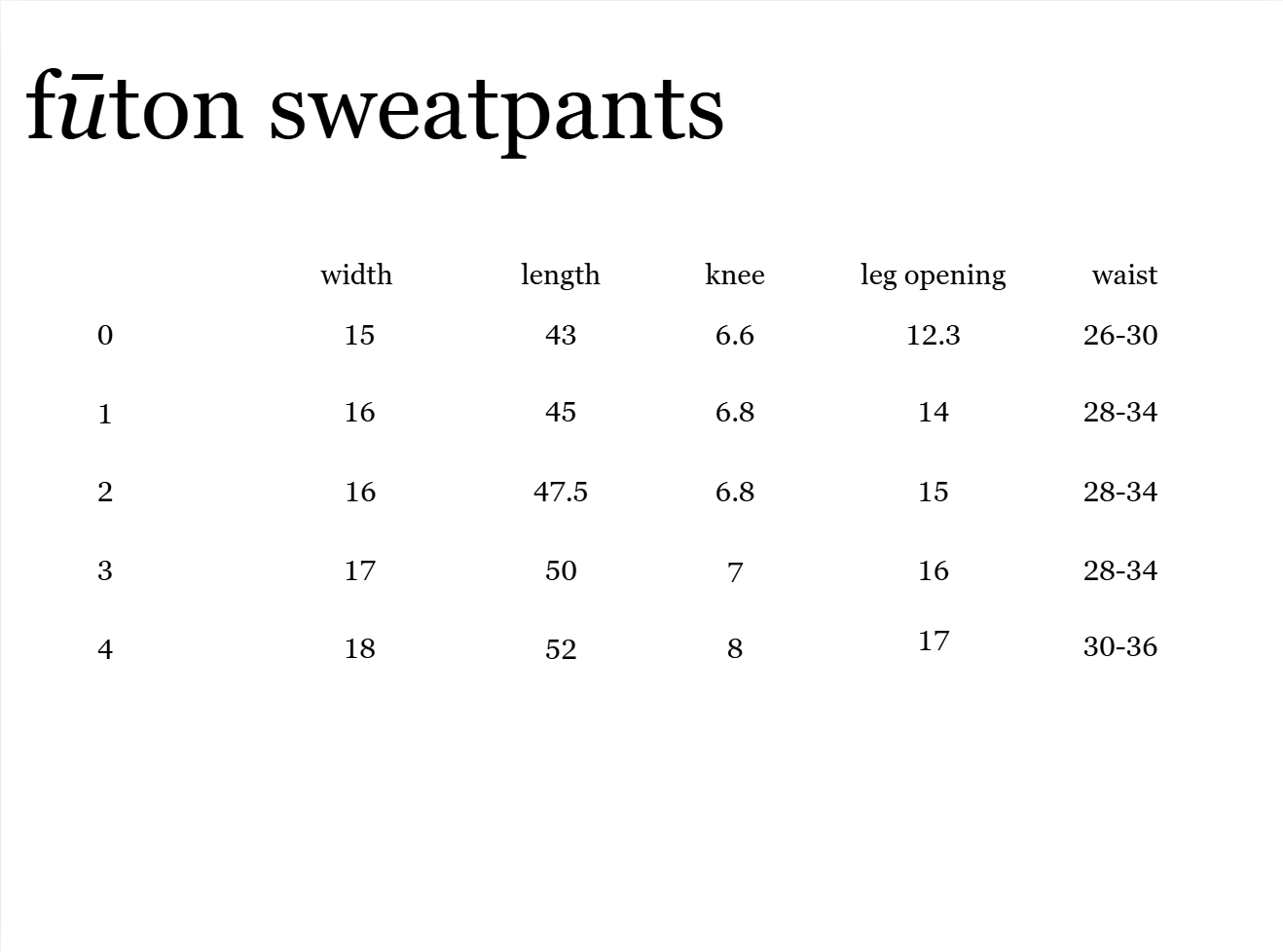 Fūton sweatpants